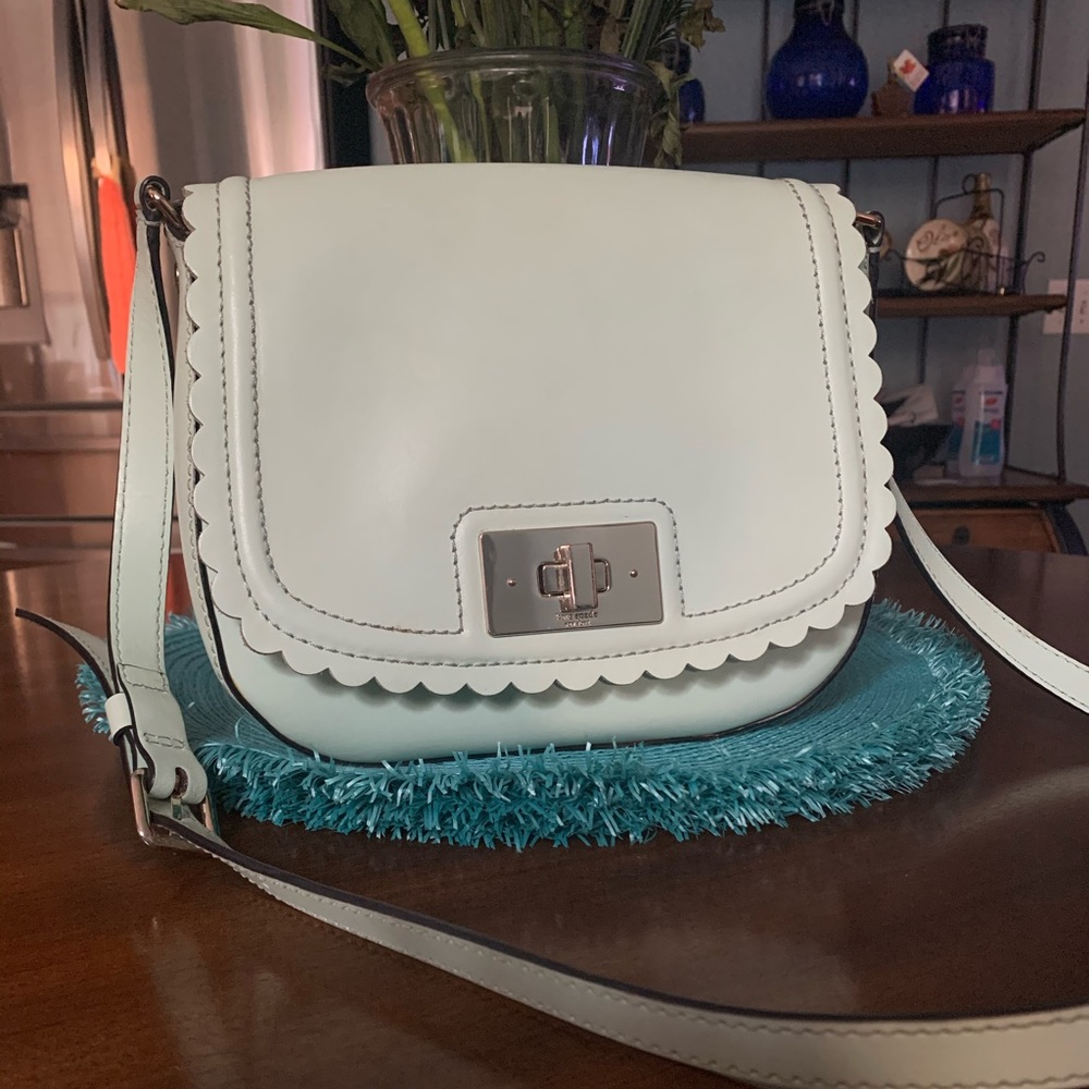 Authentic Kate Spade scallop crossbody mint blue
